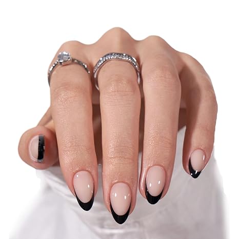 French Tip Press On Nails Almond - Thanksgiving Press on Nails