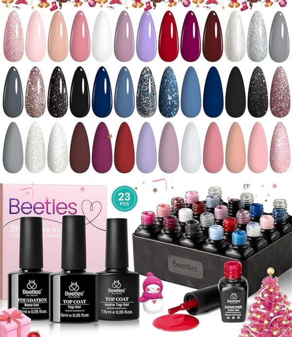 Christmas Nails: Beetles Gel Nail Polish Set for Christmas Nails