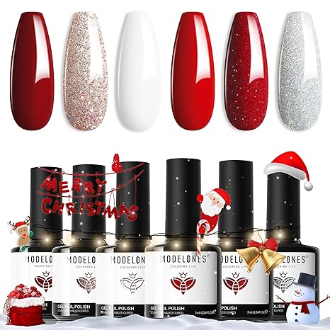 Christmas Nails: Modelones Christmas Nail Polish Set