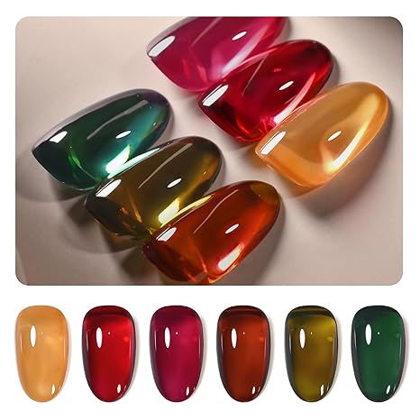 Christmas Nails: Colorful Jelly Nail Polish Set