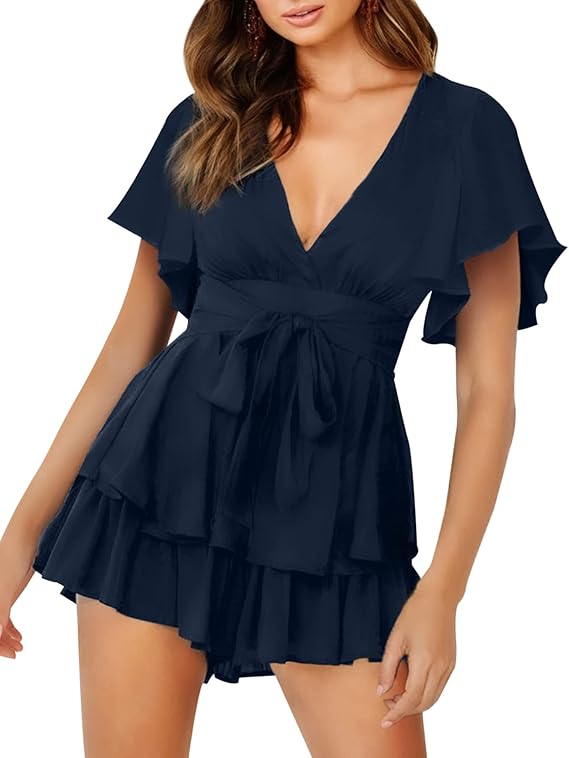 Spring Outfits: Navy Blue Spring Dress for Women