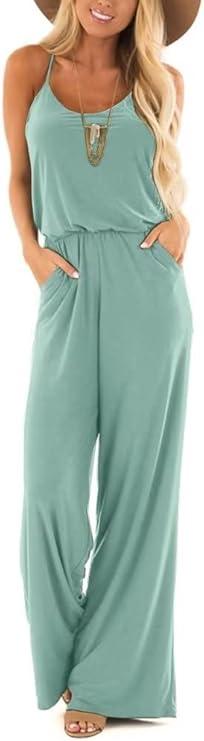 Casual Teal Jumpsuit for Spring